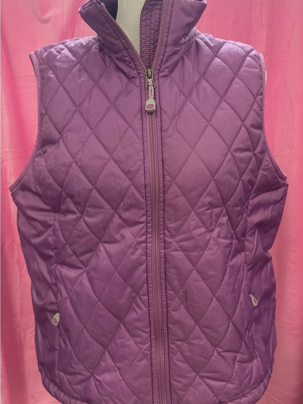 L.L. Bean Quilted Sleeveless Vest in Purple